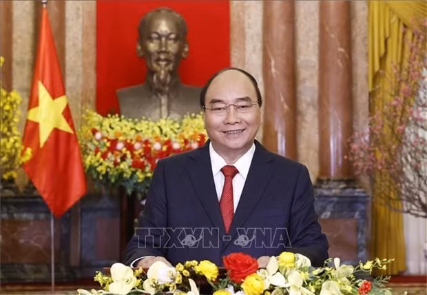 越南国家主席阮春福发表二〇二二壬寅虎年新春贺词