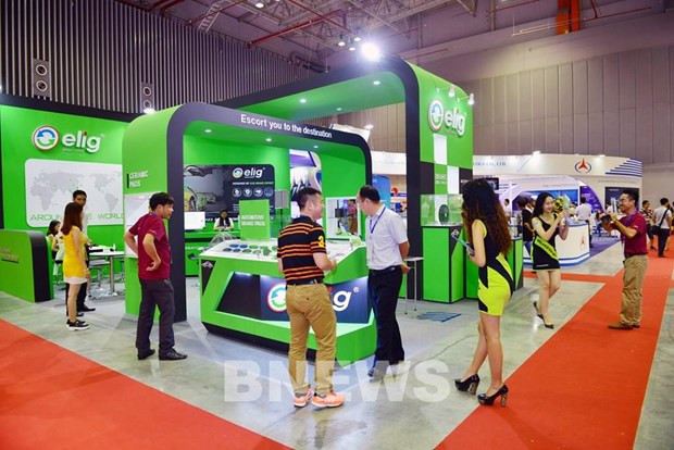2019年第16届越南国际汽摩及电动车、自行车展览会。图自越通社 2021年第17届越南国际汽摩及电动车、自行车展览会将于5月底举行 ảnh 1