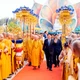 越南国家主席梁强在胡志明市越南佛教学院（平政县黎明春乡）出席2025年联合国卫塞节开幕式