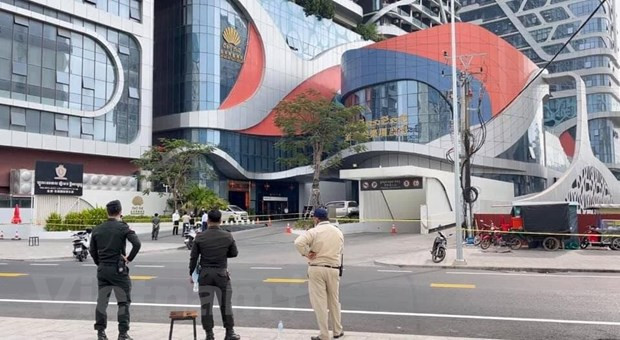 柬埔寨某个疫区被封锁 图自越通社 新冠肺炎疫情:越南驻柬埔寨西哈努克省总领事馆就疫情传播风险发出紧急通知 ảnh 1
