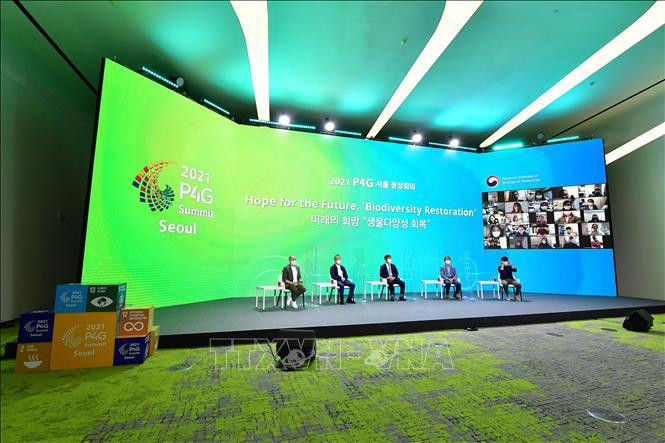 首尔全球绿色目标伙伴2030峰会某场讨论会 图越通社 越南本着负责任的态度积极应对气候变化 ảnh 1