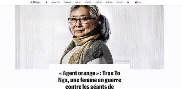 屏幕截图:《世界报》 法国媒体:陈素娥女士起诉美国化学公司案件是“历史性案件” ảnh 2