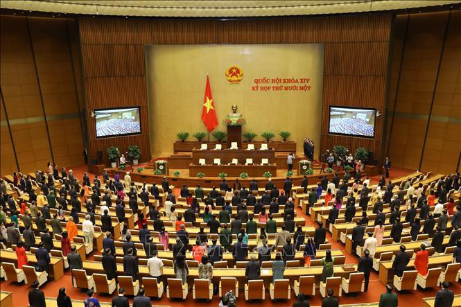 越南十四届国会第十一次会议场景 图自越通社 为整个任期的成功留下了重要烙印 ảnh 1