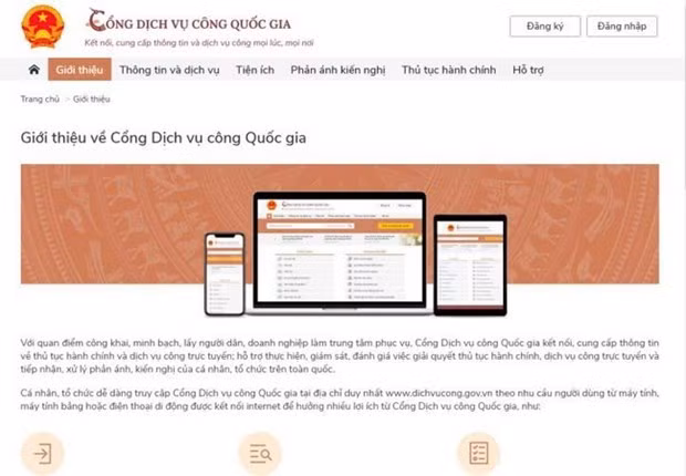 越南国家公共服务门户网站网上办理各类服务84万多件次 ảnh 1