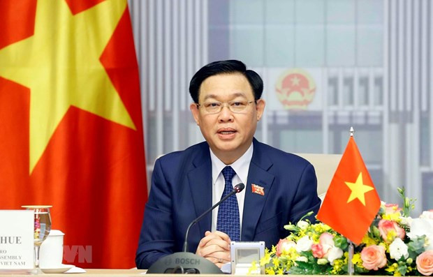 越南国会主席王廷惠 。图自越通社 越南国会主席王廷惠将会见美国企业代表 ảnh 1