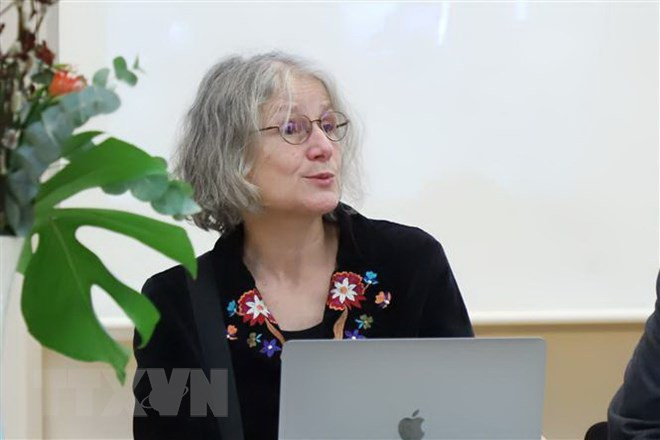 汉堡大学亚非研究所所长Eve Wilden博士。图自越通社 德国汉堡大学举办东海问题国际研讨会 ảnh 1