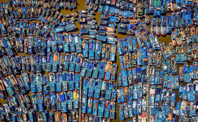 越南摄影师‘渔船矩阵’摄影作品荣获国际奖项 ảnh 1