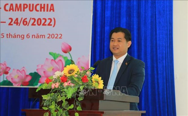 柬埔寨驻胡志明市总领事索•达雷发表讲话。图自越通社 越南同塔省与柬埔寨波萝勉省进一步加强团结友谊 ảnh 2
