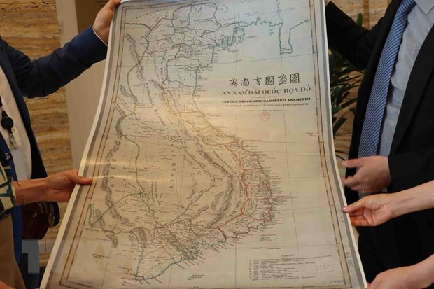 《安南大国画图》。图自越通社 越南向欧洲历史博物馆赠送《安南大国画图》 ảnh 2