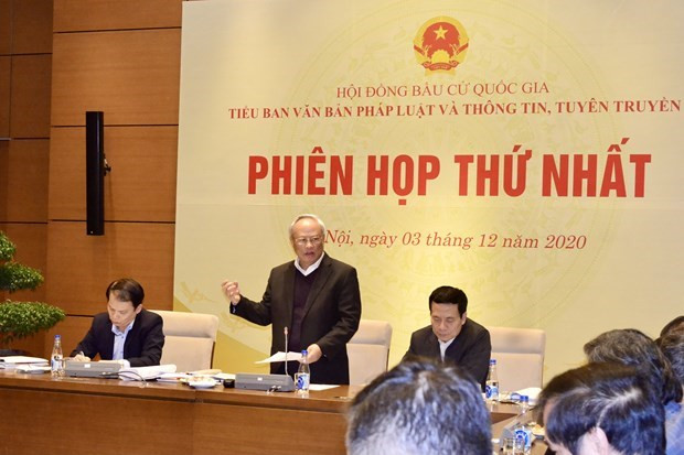 越南国家选举委员会法律文件与信息宣传工作组召开第一次会议 ảnh 1