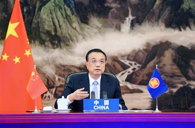 中国国务院总理李克强。图自越通社 ASEAN 2020: 中国国务院总理李克强呼吁加强合作和团结一致 有效抗击疫情 ảnh 1