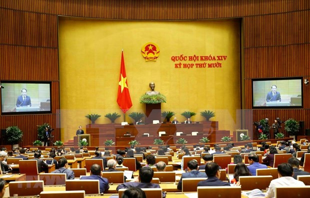 国会表决通过关于胡志明市采用城市政府组织形式的决议。图自越通社 越南第十四届国会第十次会议:越南国会批准关于胡志明市采用城市政府组织形式的决议 ảnh 1