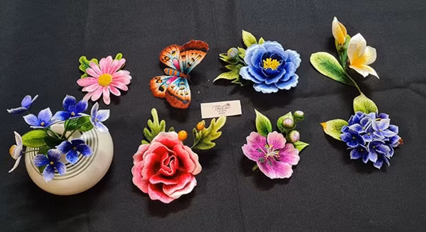 80年代后艺人独一无二的3D手工刺绣作品 ảnh 1