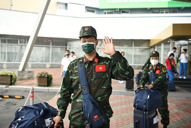 越南野战炊事前往乌兹别克斯坦参加2021年国际军事比赛。图自人民军报 越南野战炊事和军医接力队前往乌兹别克斯坦参加2021年国际军事比赛 ảnh 1