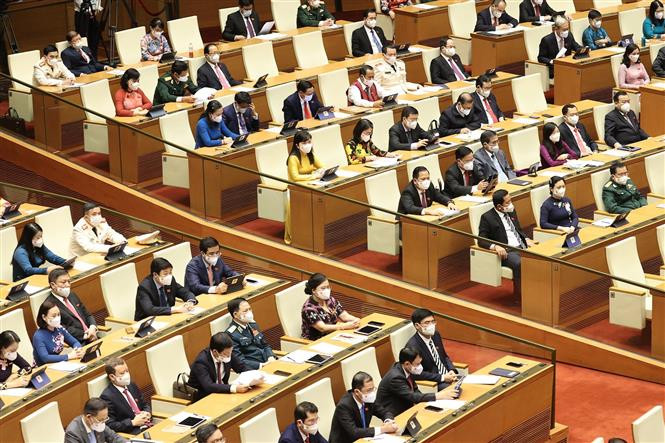 与会代表。图自越通社 越南第十五届国会第一次会议隆重开幕 ảnh 2