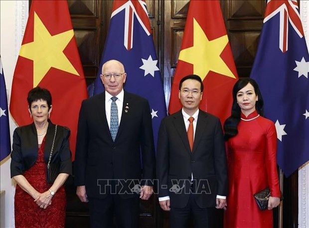 越南国家主席武文赏和夫人设宴招待澳大利亚总督和夫人 ảnh 1