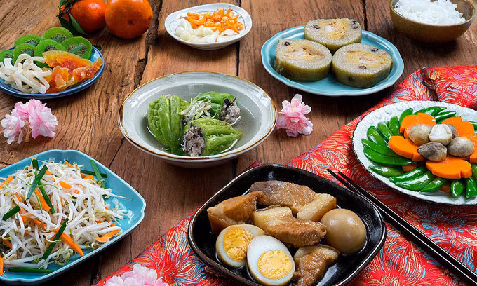 越南南部春节大餐中的特色菜肴 ảnh 1