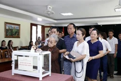 在老挝越南人心系祖国中部灾区