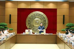 国会主席王廷惠主持修改城市和行政单位分类决议的会议