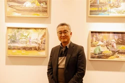 韩国教师关于越南风土人情的绘画展令人印象深刻