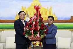 越南党和国家领导致电和送花篮庆祝老挝人民革命党成立65周年