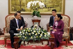 胡志明市市委副书记武氏蓉会见中共中央组织部秘书长臧安民