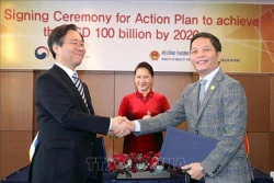 越南与韩国签署谅解备忘录 力争2020年实现双边贸易额达1000亿美元目标