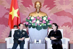 越南国会主席阮氏金银会见中国国防部部长魏凤和