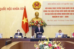 越南国会主席王廷惠主持全国换届选举工作视频会议