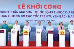 阮春福总理出席梅山高速公路-第45号国道项目开工仪式