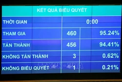 越南第十四届国会第九次会议：通过两项决议、一项法案和讨论人事工作