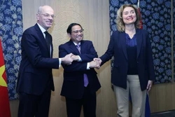 越南政府总理范明政会见荷兰议会一院和二院议长