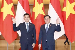 越南国会主席王廷惠与新加坡国会议长陈川仁举行会谈