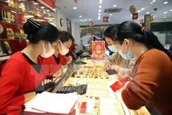 2月1日上午越南国内市场黄金价格每两接近5700万越盾