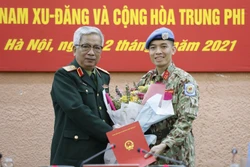 越南第二位军官将赴美国纽约联合国总部执行任务