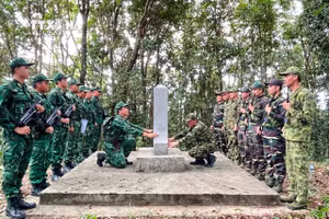 联合巡逻计划旨在加强边界线和国界碑的管理与保护工作。图自越通社