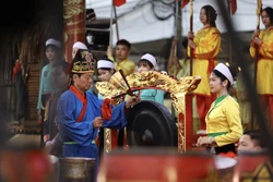 开贺节期间举行祈求风调雨顺仪式。图自越通社
