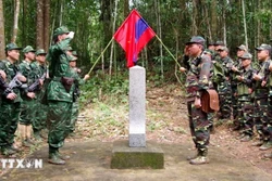 截至目前，乂安省边防部队已与老挝川圹省、博利坎赛省和华潘省全部三省组织开展省级巡逻活动。图自越通社