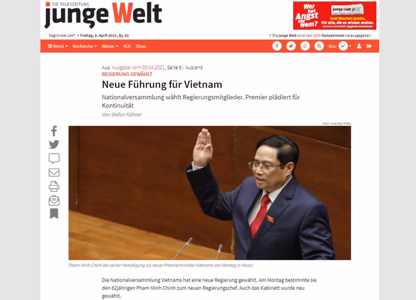 德国媒体对越南新领导班子给予好评