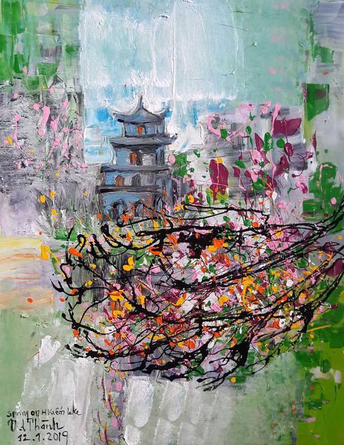 有关河内的绘画展在河内举行 ảnh 1