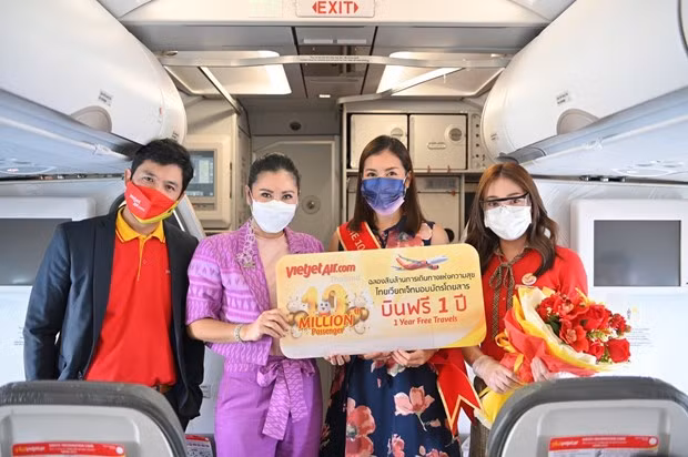 泰国越捷航空公司重新开放两条航线 迎来第1000万名游客 ảnh 1