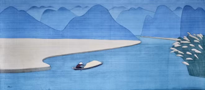 越南著名丝绸画女画家的个人展在胡志明市举行 ảnh 2