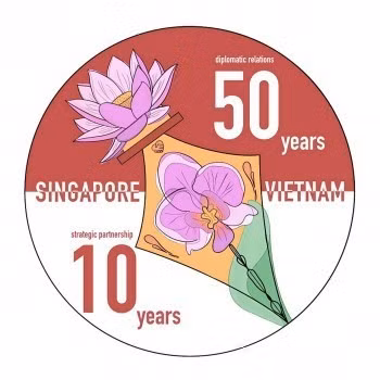 越南与新加坡建交50周年：“50-10”标志创作比赛落幕 ảnh 1
