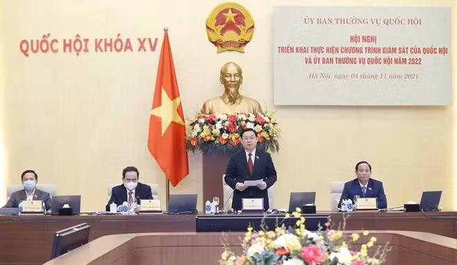 国民议会议长王廷惠主持全国监察计划实施会议 ảnh 1
