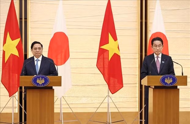 越日发表联合声明 面向致力于亚洲和平与繁荣的越日纵深战略伙伴关系新阶段 ảnh 1
