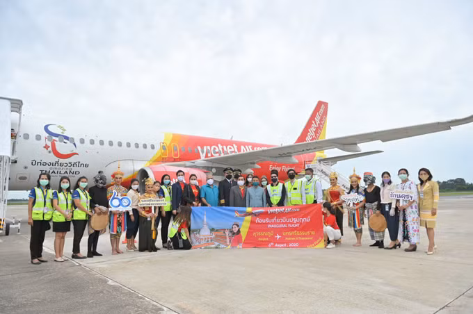 泰国越捷航空开通第十条国内航线 连接首都曼谷与那空是贪玛叻府 ảnh 1