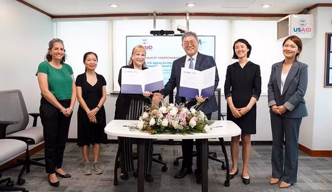 美国国际开发署与韩国国际协力机构签署越南环境保护第一份谅解备忘录 ảnh 1