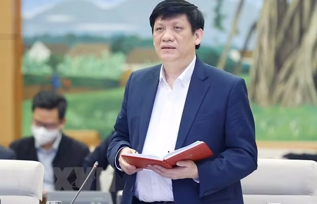 第十五届国会第三次会议：撤销阮青龙第十五届国会代表资格并免去卫生部长职务 ảnh 1
