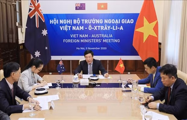 第二次越南与澳大利亚外交部长年度会议以视频形式举行 ảnh 1