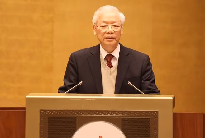 阮富仲总书记：党建和政治体系日益廉洁、强大和有责任担当 ảnh 1